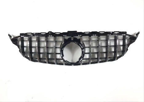 Mercedes C class W205 C63 front bumper facelift looking with black trims