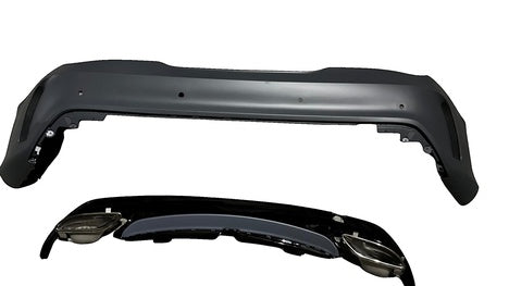 Mercedes cla W117 sports rear bumper and diffuser with exhaust tips