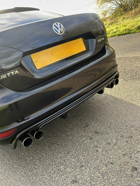VW Jetta MK6 Rear Diffuser – Gloss Black (Quad Exit)
