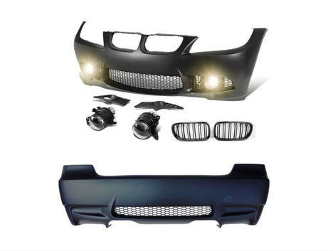 BMW 3 Series E90 LCI 2009-2011 front and rear M3 looking bumper with fogs
