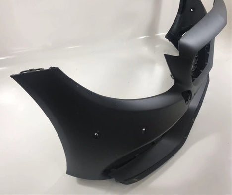 Mercedes C class W205 C63 front bumper facelift looking with black trims