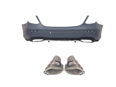 Mercedes E class w213 sport rear bumper with exhaust tips